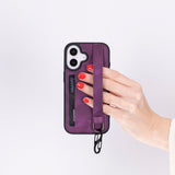 iPhone 16 Plus Snap - on Leather Grip Case by Hardiston - premium iPhone 16 Cases