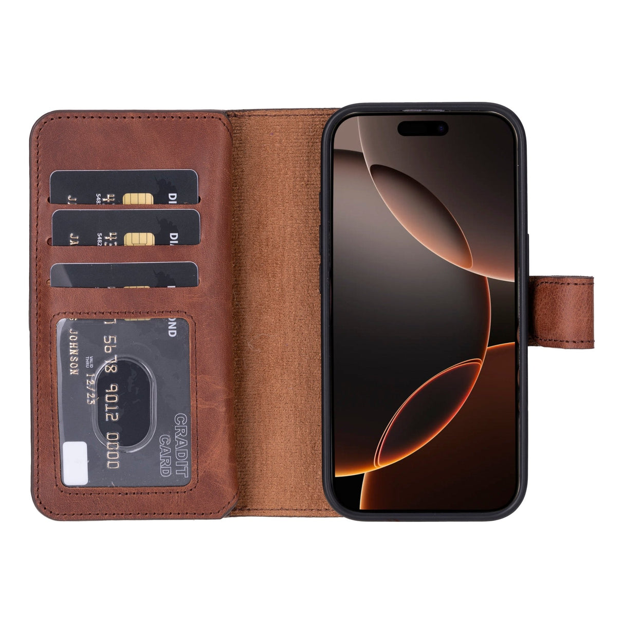iPhone 16 Pro Dual Leather Wallet Case by Hardiston - premium iPhone 16 Cases