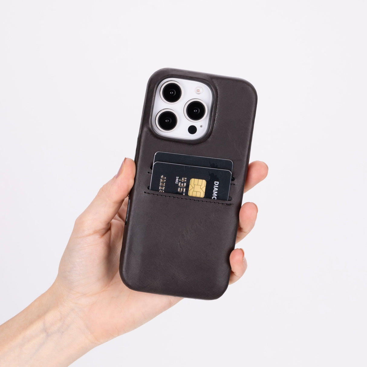 iPhone 16 Pro Leather Snap - on wallet case by Hardiston - premium iPhone 16 Cases