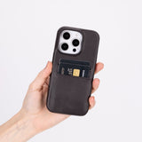 iPhone 16 Pro Leather Snap - on wallet case by Hardiston - premium iPhone 16 Cases