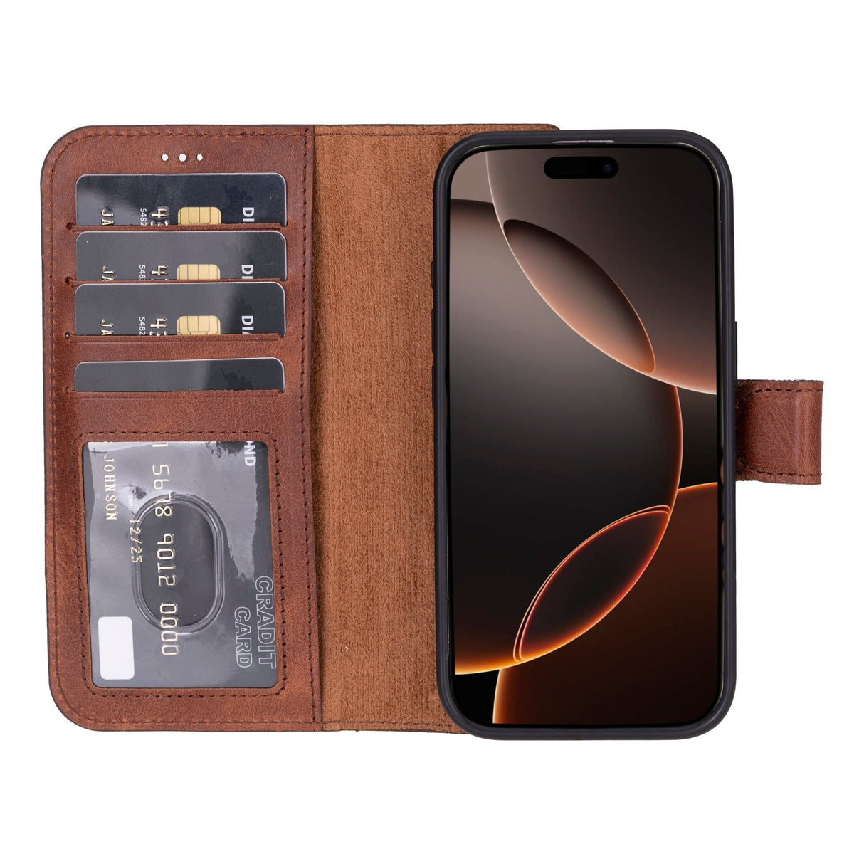 iPhone 16 Pro Leather Wallet Case by Hardiston - premium iPhone 16 Cases