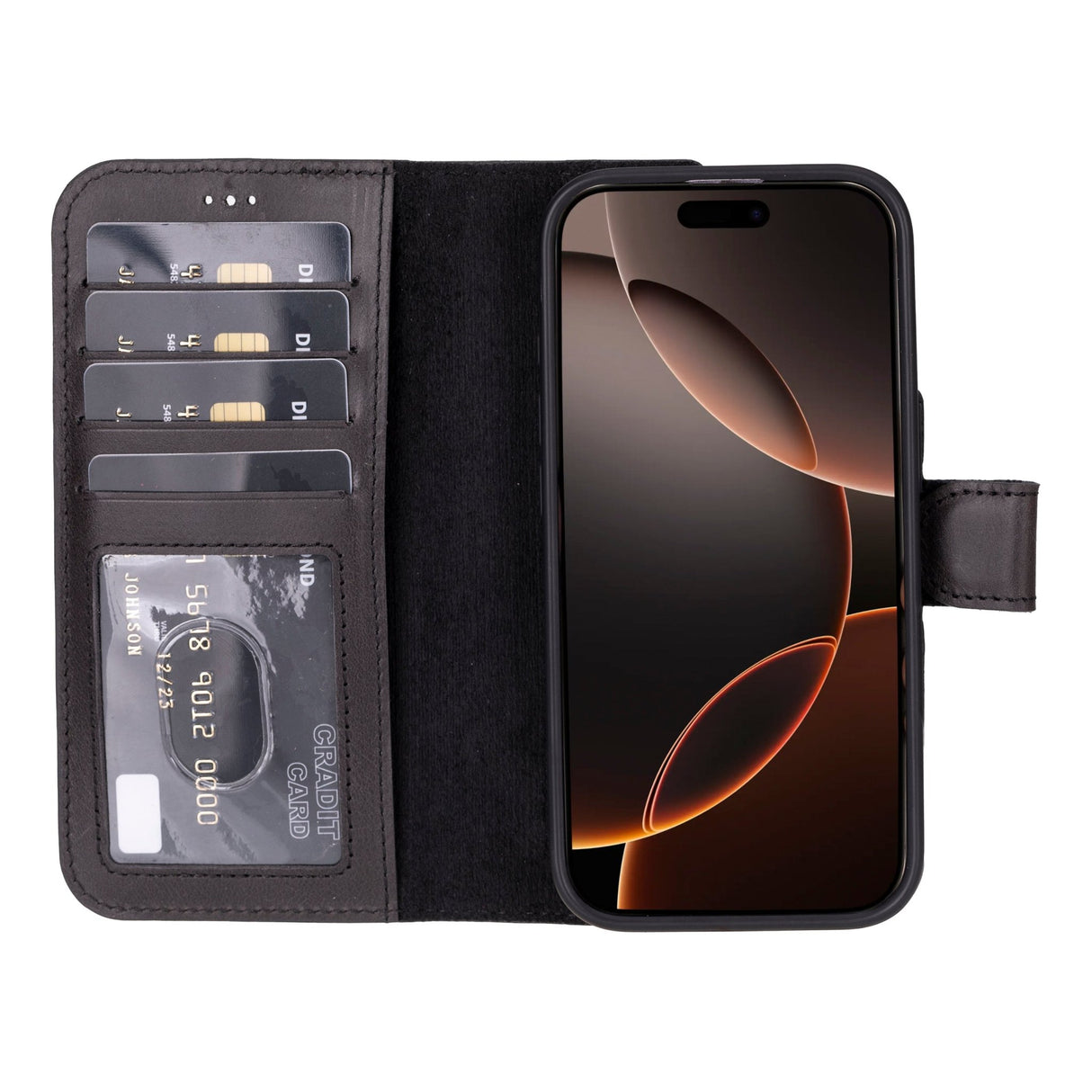 iPhone 16 Pro Leather Wallet Case by Hardiston - premium iPhone 16 Cases
