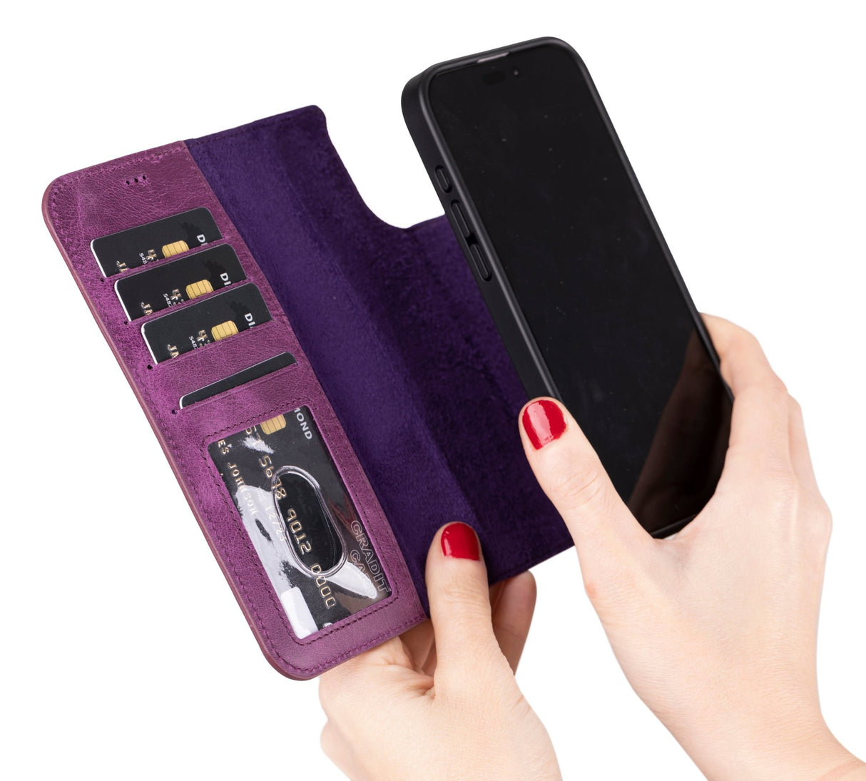 iPhone 16 Pro Leather Wallet Case by Hardiston - premium iPhone 16 Cases