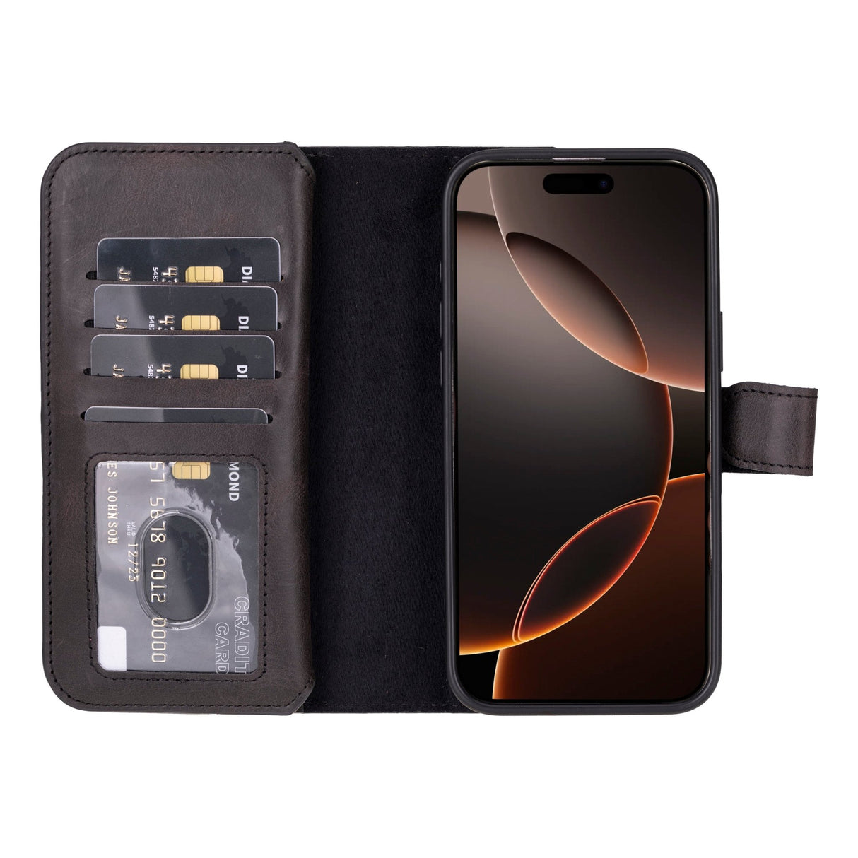 iPhone 16 Pro Max Dual Leather Wallet Case by Hardiston - premium iPhone 16 Cases