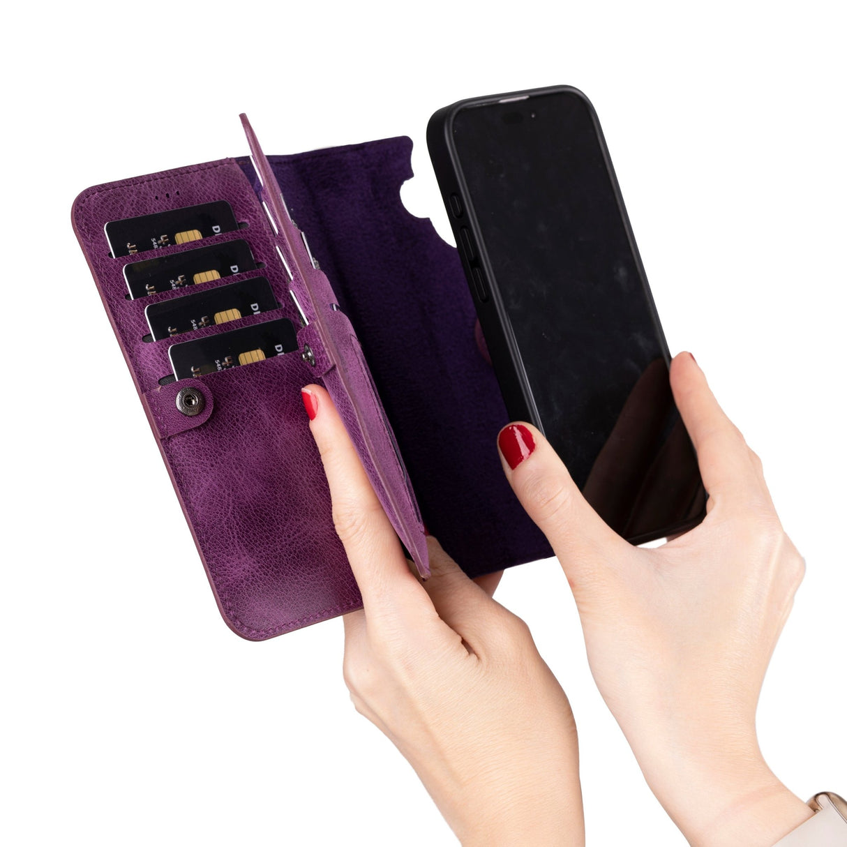 iPhone 16 Pro Max Dual Leather Wallet Case by Hardiston - premium iPhone 16 Cases