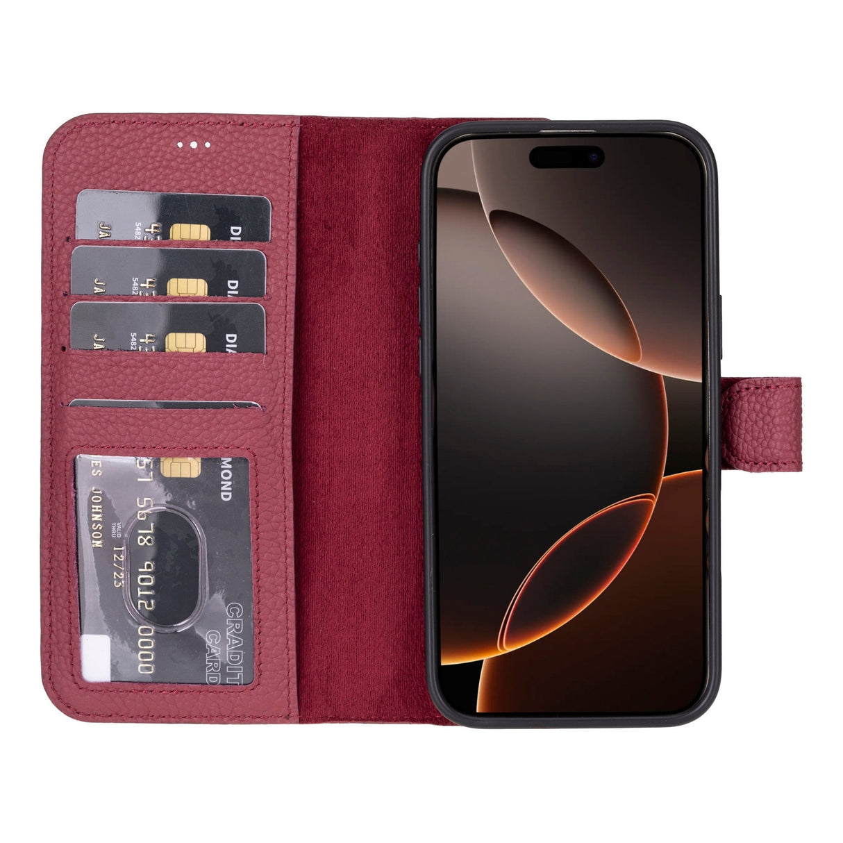 iPhone 16 Pro Max Leather Wallet Case by Hardiston - premium iPhone 16 Cases