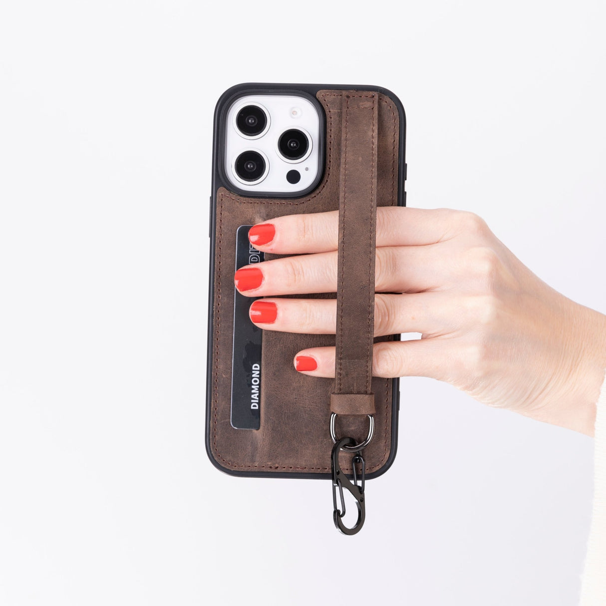 iPhone 16 Pro Max Snap - on Leather Grip Case by Hardiston - premium iPhone 16 Cases