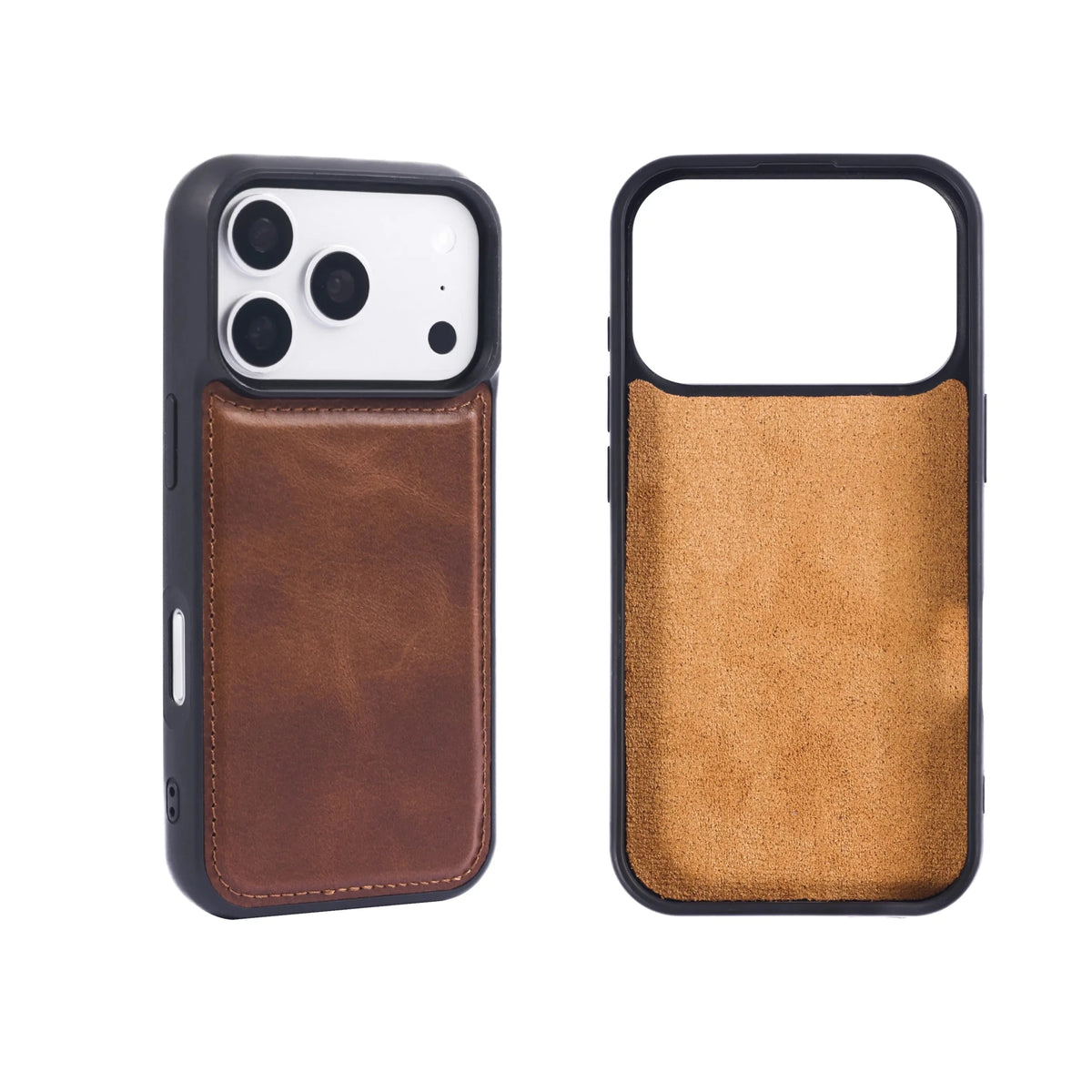 iPhone 18 Pro Double Wallet Case – Handmade Leather, MagSafe & RFID by Hardiston - premium iPhone 18 Cases