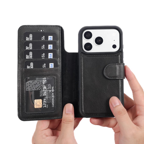 iPhone 18 Pro Magnet Wallet Case – Detachable Leather, MagSafe & RFID by Hardiston - premium iPhone 18 Cases