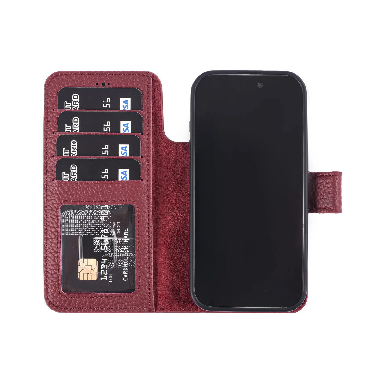 iPhone 18 Pro Magnet Wallet Case – Detachable Leather, MagSafe & RFID by Hardiston - premium iPhone 18 Cases