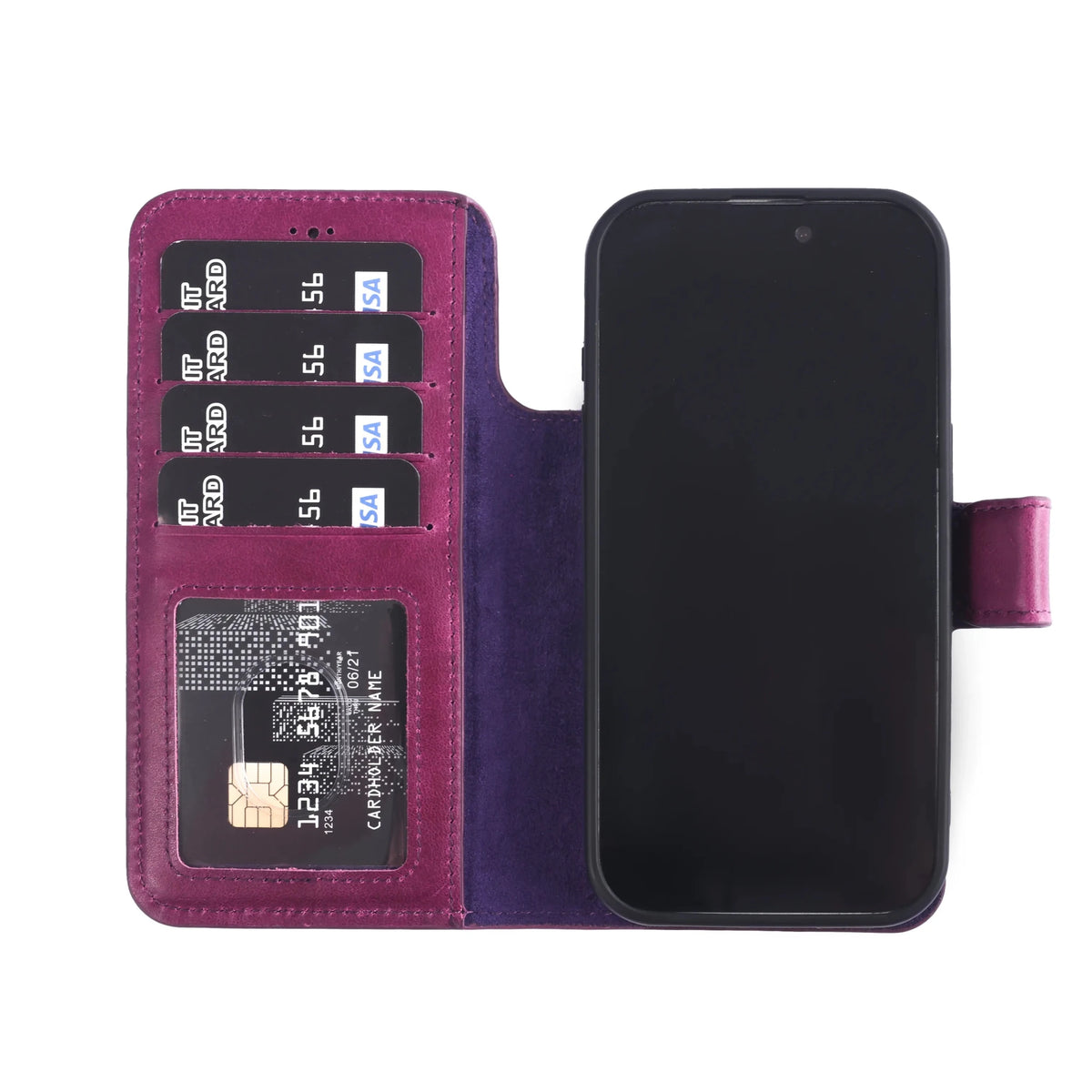 iPhone 18 Pro Magnet Wallet Case – Detachable Leather, MagSafe & RFID by Hardiston - premium iPhone 18 Cases