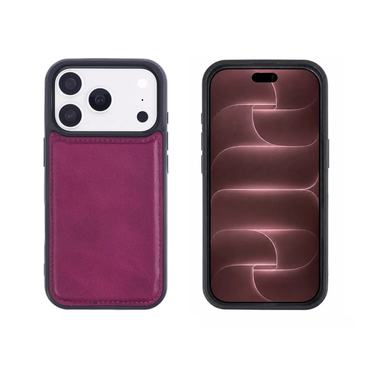 iPhone 18 Pro Max Double Wallet Case – Handmade Leather, MagSafe & RFID by Hardiston - premium iPhone 18 Cases