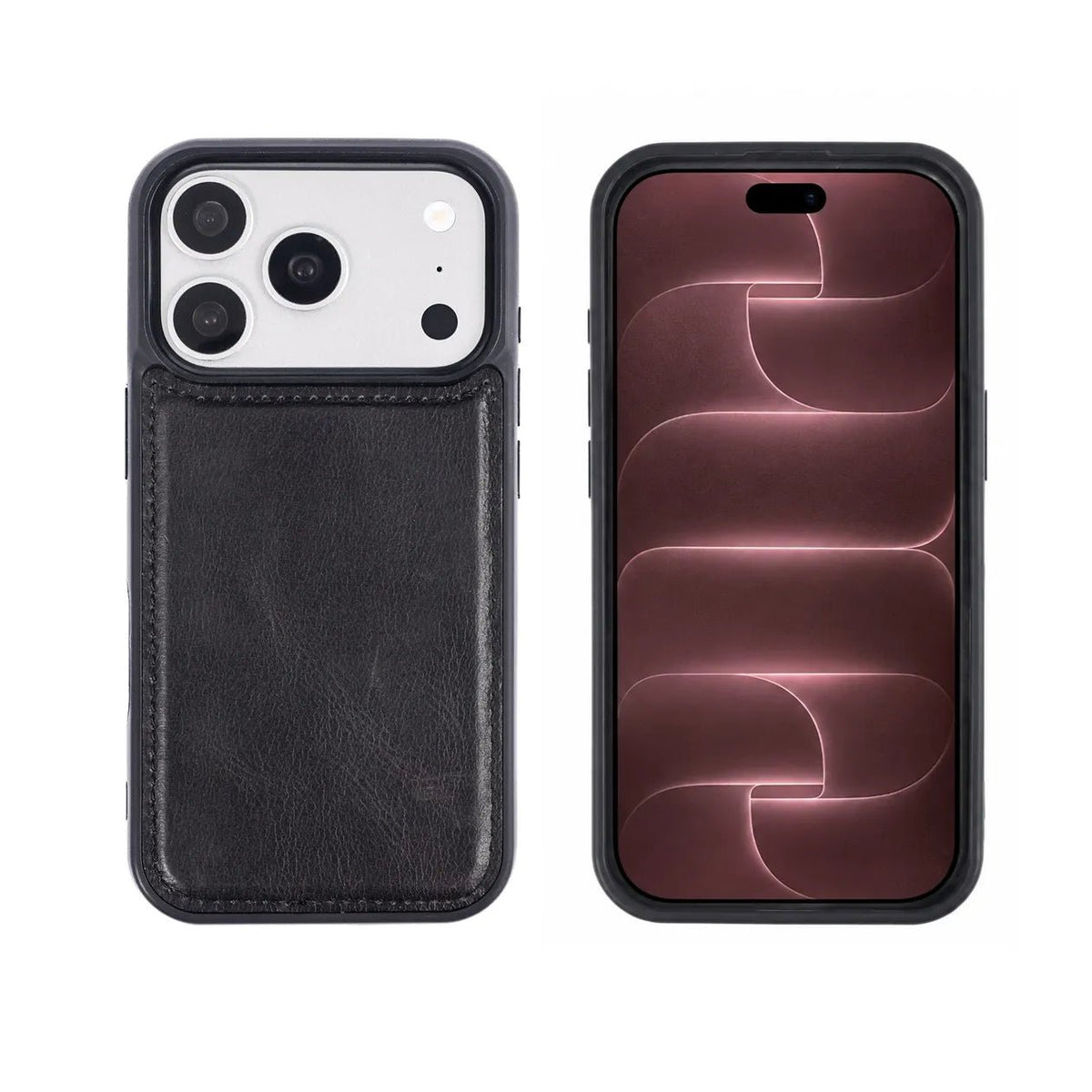 iPhone 18 Pro Max Double Wallet Case – Handmade Leather, MagSafe & RFID by Hardiston - premium iPhone 18 Cases