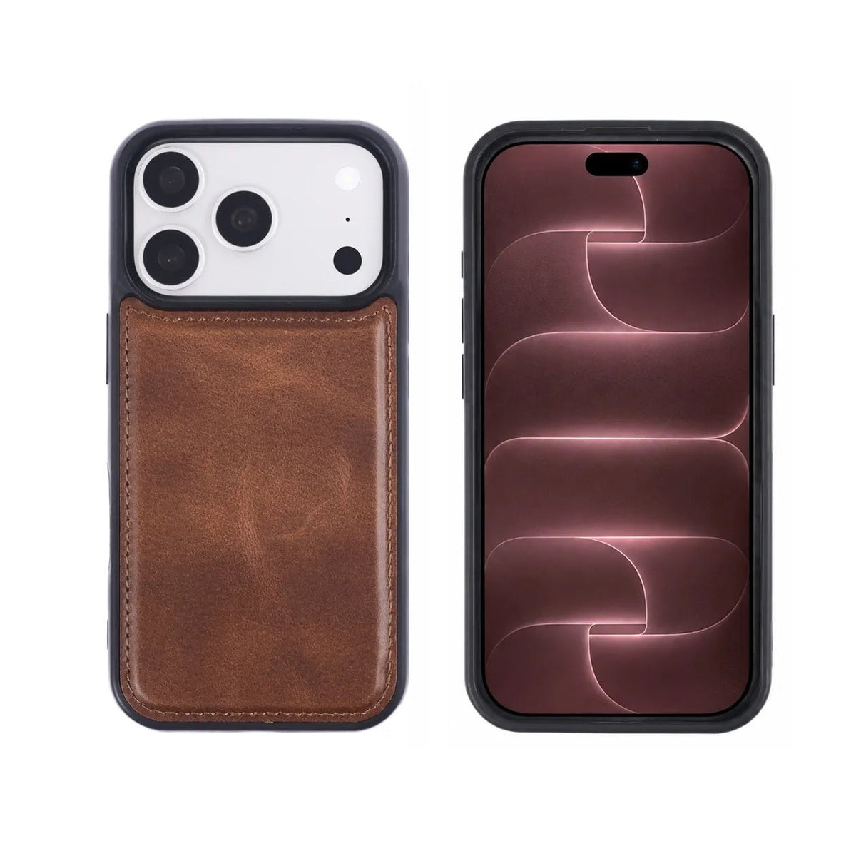 iPhone 18 Pro Max Double Wallet Case – Handmade Leather, MagSafe & RFID by Hardiston - premium iPhone 18 Cases