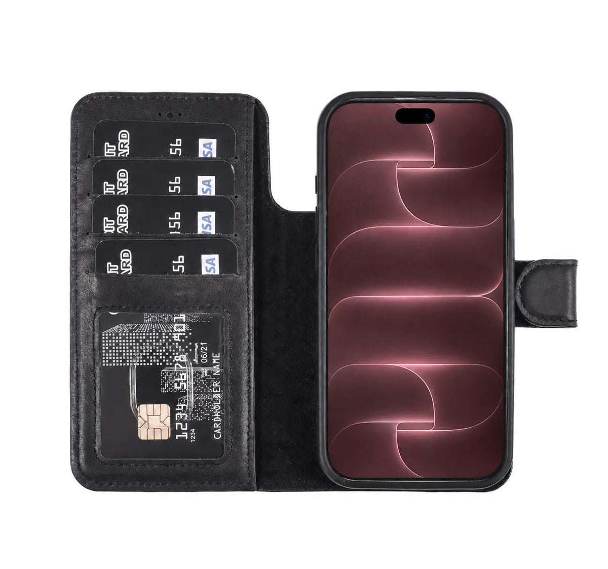 iPhone 18 Pro Max Magnet Wallet Case – Detachable Leather, MagSafe & RFID by Hardiston - premium iPhone 18 Cases