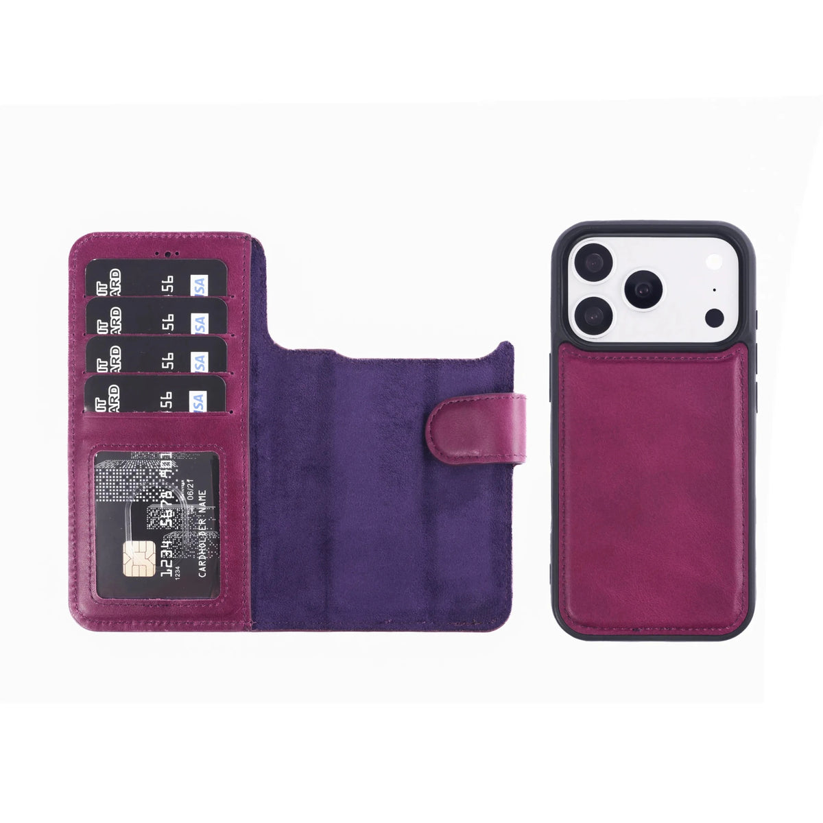 iPhone 18 Pro Max Magnet Wallet Case – Detachable Leather, MagSafe & RFID by Hardiston - premium iPhone 18 Cases