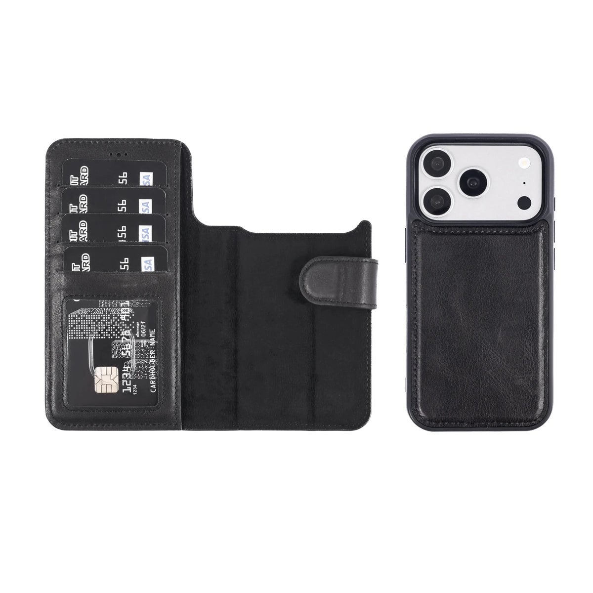 iPhone 18 Pro Max Magnet Wallet Case – Detachable Leather, MagSafe & RFID by Hardiston - premium iPhone 18 Cases