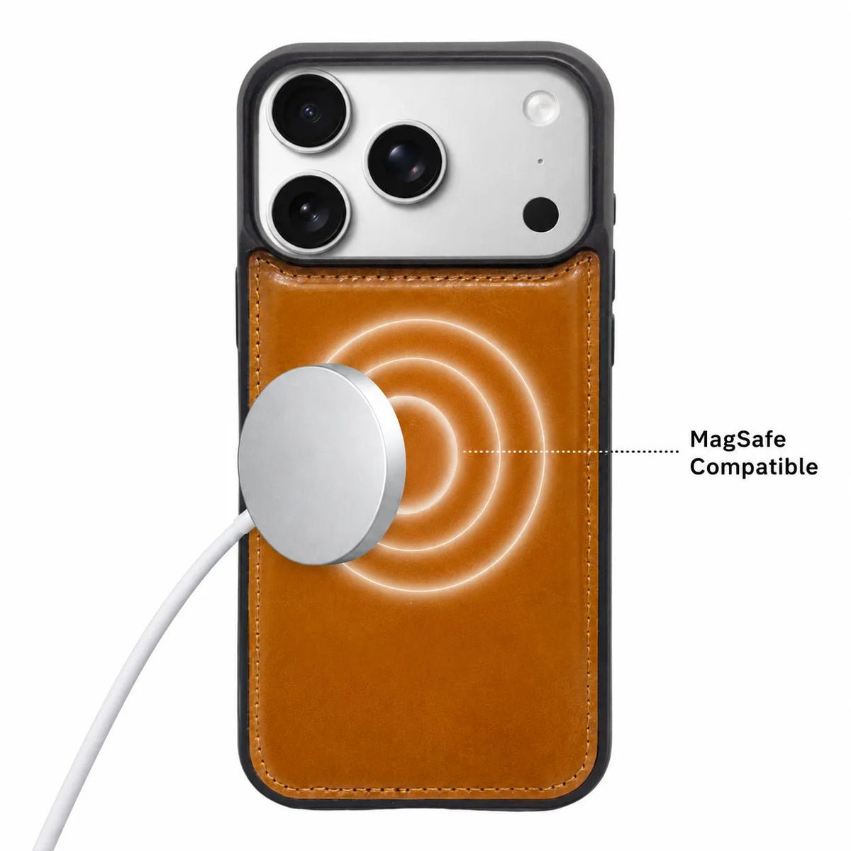 iPhone 18 Pro Slim Snap-On Leather Case – MagSafe & TPE Bumper by Hardiston - premium iPhone 18 Cases