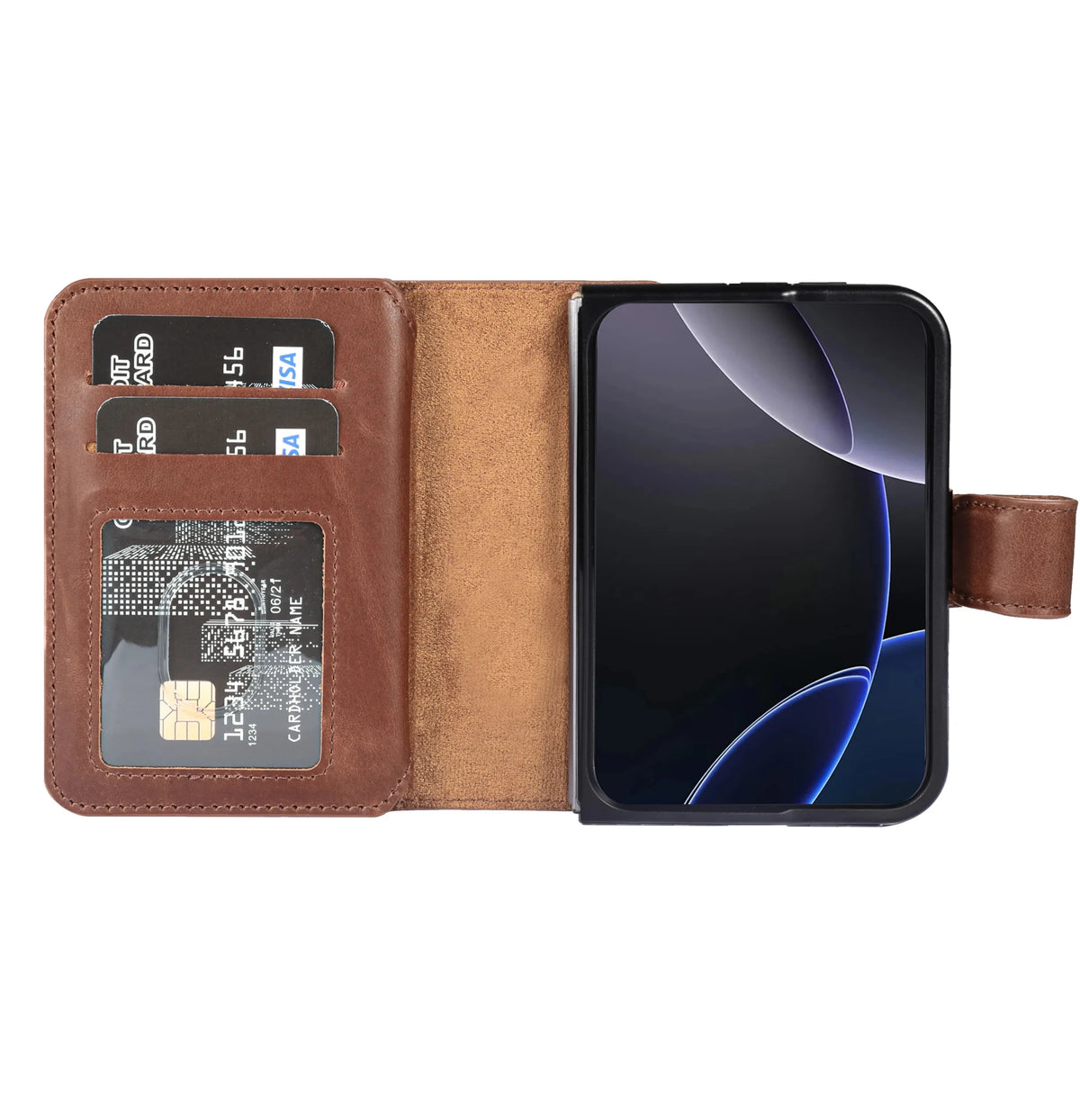iPhone Duo Double Wallet Case – Handmade Leather, MagSafe & RFID by Hardiston - premium iPhone Duo