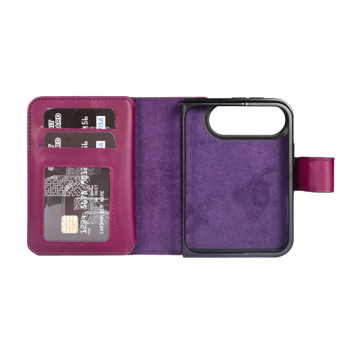 iPhone Duo Double Wallet Case – Handmade Leather, MagSafe & RFID by Hardiston - premium iPhone Duo