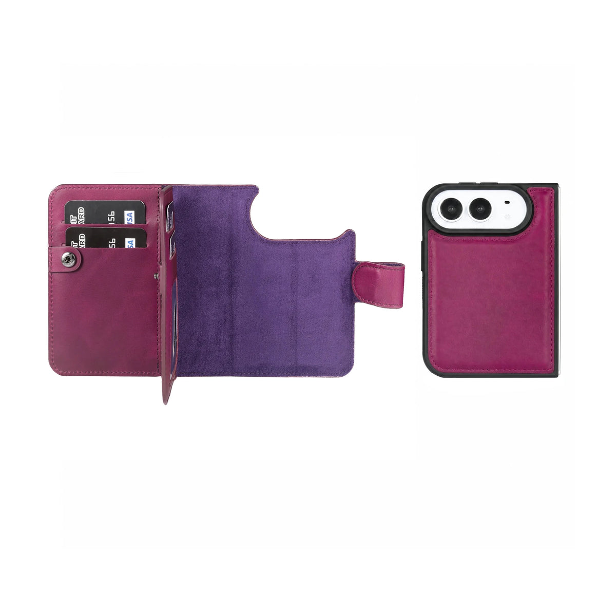 iPhone Duo Double Wallet Case – Handmade Leather, MagSafe & RFID by Hardiston - premium iPhone Duo