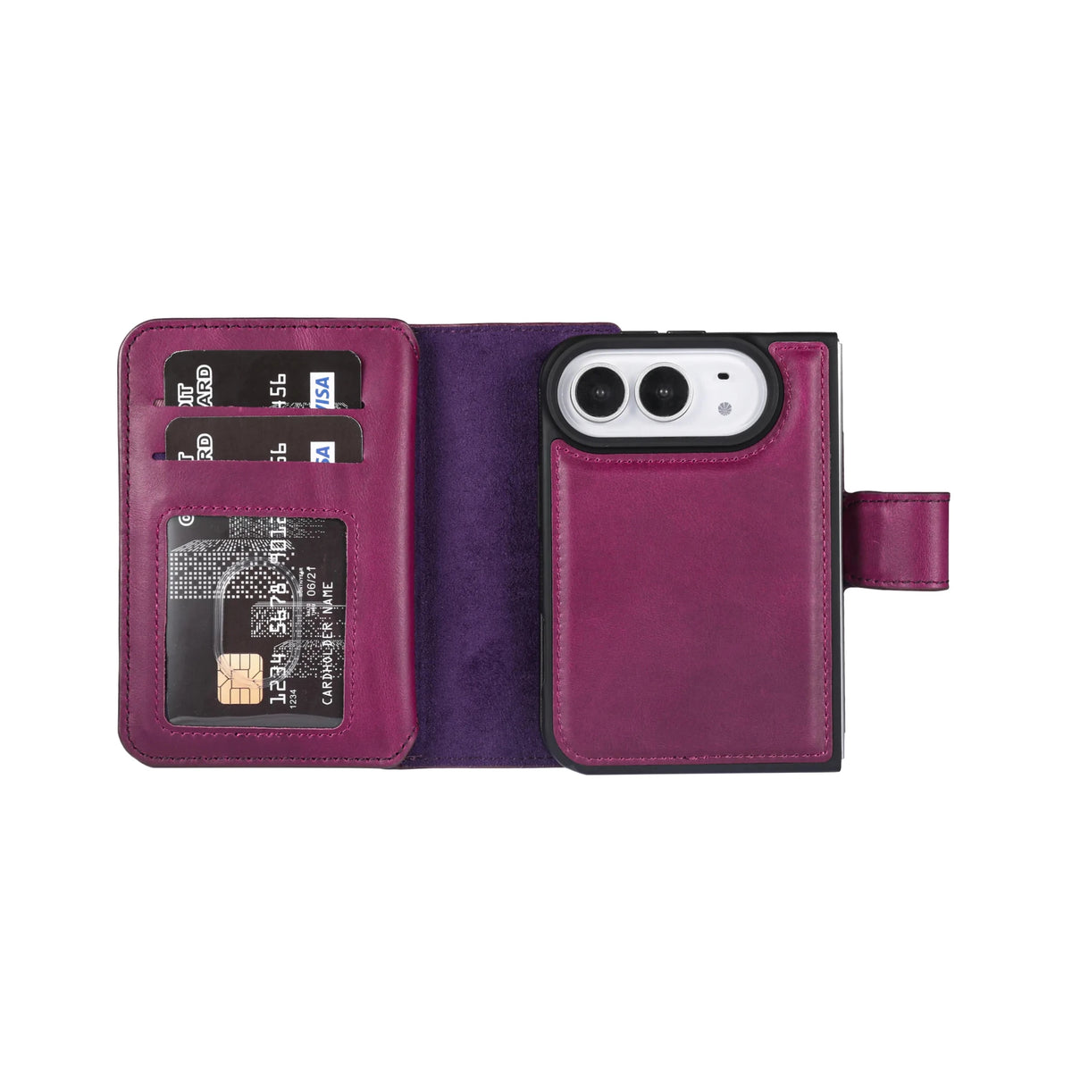 iPhone Duo Double Wallet Case – Handmade Leather, MagSafe & RFID by Hardiston - premium iPhone Duo