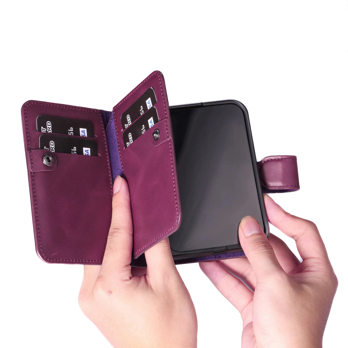 iPhone Duo Double Wallet Case – Handmade Leather, MagSafe & RFID by Hardiston - premium iPhone Duo