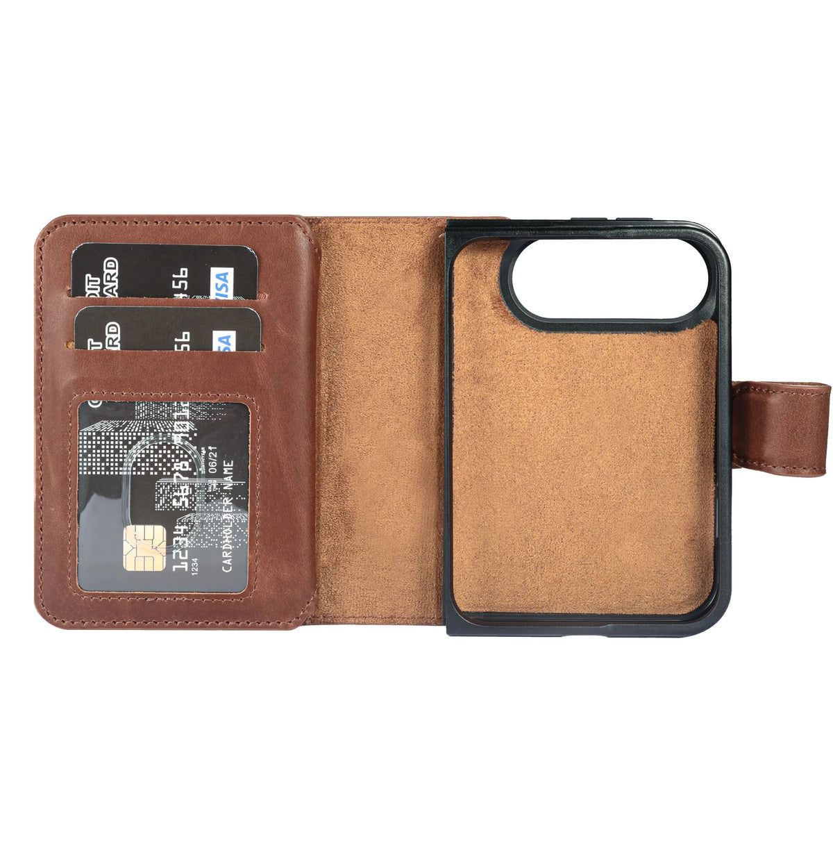 iPhone Duo Double Wallet Case – Handmade Leather, MagSafe & RFID by Hardiston - premium iPhone Duo