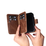 iPhone Duo Double Wallet Case – Handmade Leather, MagSafe & RFID by Hardiston - premium iPhone Duo