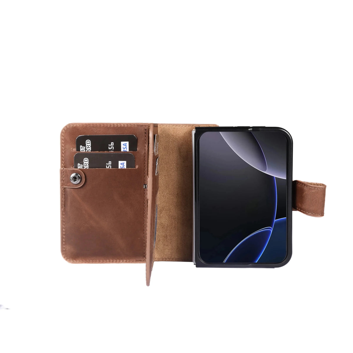 iPhone Duo Double Wallet Case – Handmade Leather, MagSafe & RFID by Hardiston - premium iPhone Duo