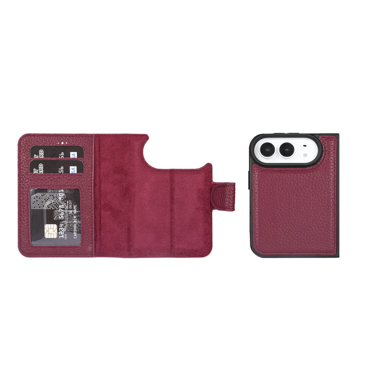 iPhone Duo Magnet Wallet Case – Detachable Leather, MagSafe & RFID by Hardiston - premium iPhone Duo