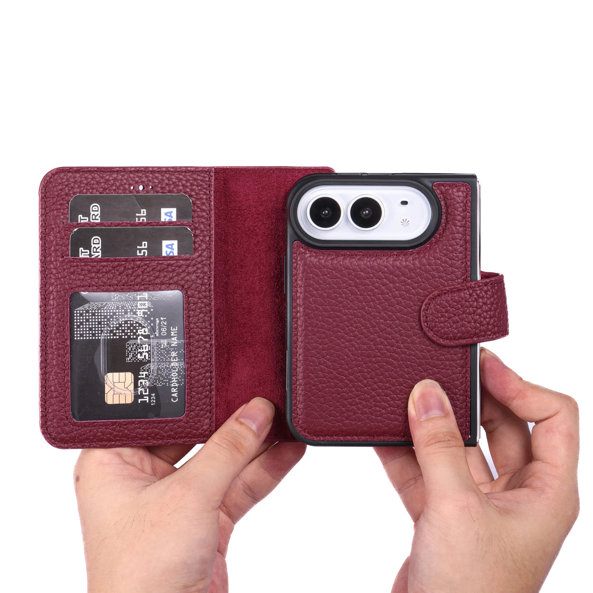 iPhone Duo Magnet Wallet Case – Detachable Leather, MagSafe & RFID by Hardiston - premium iPhone Duo