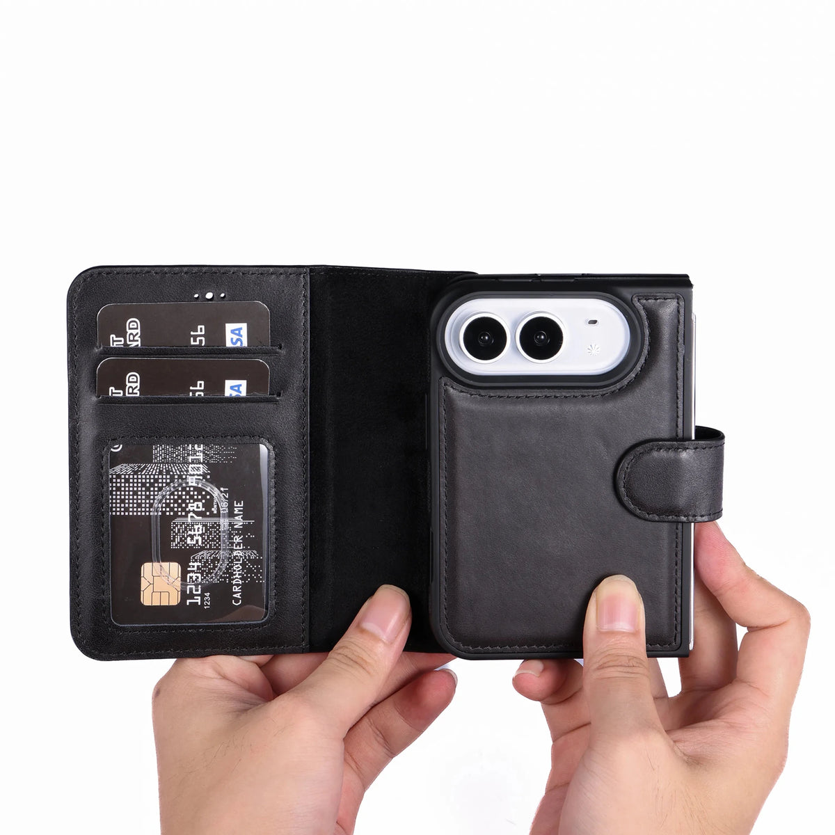 iPhone Duo Magnet Wallet Case – Detachable Leather, MagSafe & RFID by Hardiston - premium iPhone Duo