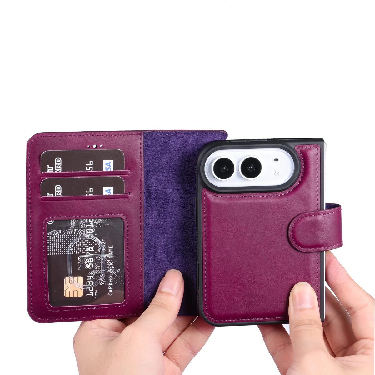 iPhone Duo Magnet Wallet Case – Detachable Leather, MagSafe & RFID by Hardiston - premium iPhone Duo