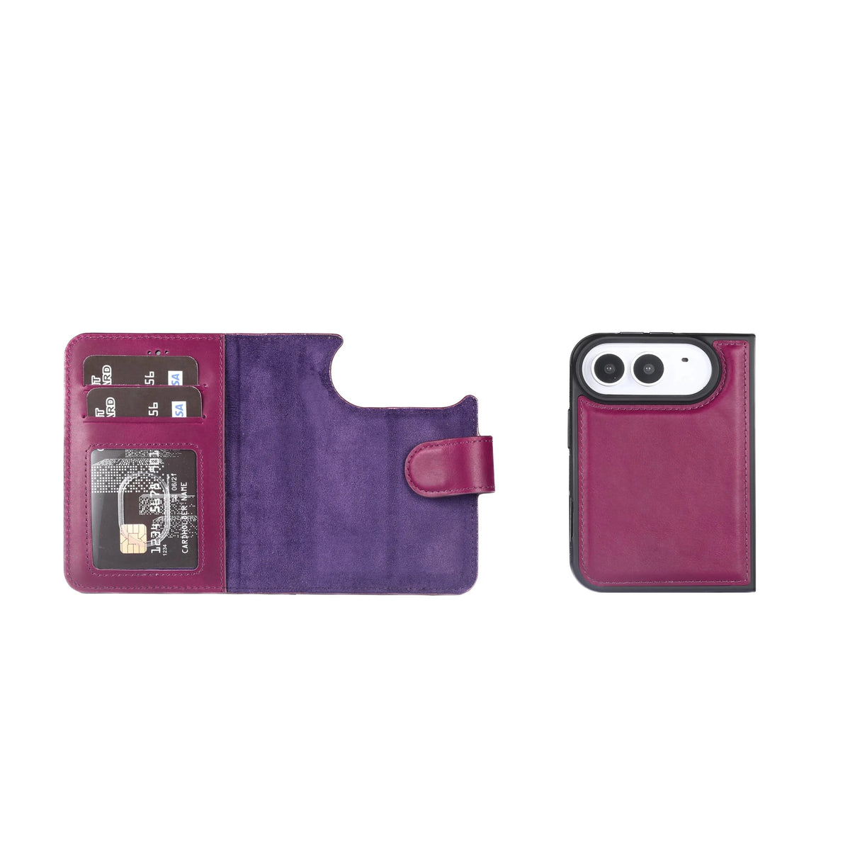 iPhone Duo Magnet Wallet Case – Detachable Leather, MagSafe & RFID by Hardiston - premium iPhone Duo
