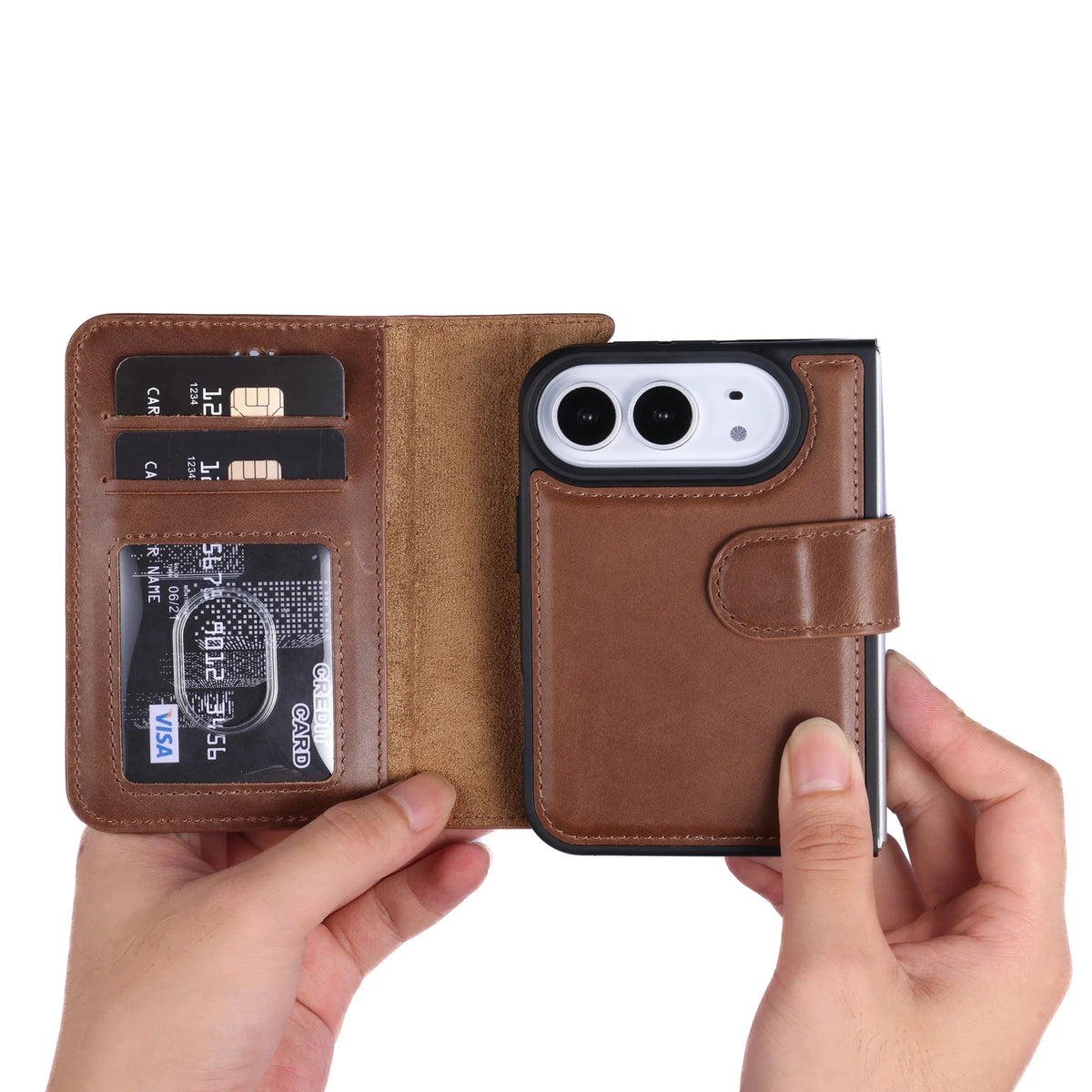iPhone Duo Magnet Wallet Case – Detachable Leather, MagSafe & RFID by Hardiston - premium iPhone Duo