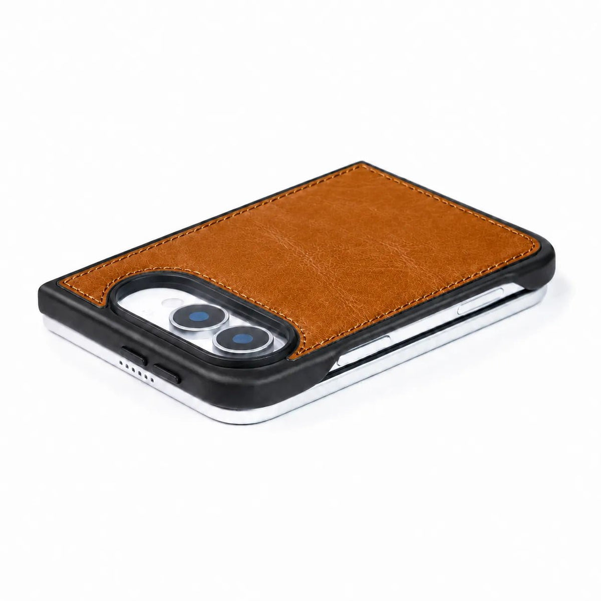iPhone Duo Slim Snap-On Leather Case – MagSafe & TPE Bumper by Hardiston - premium iPhone Duo