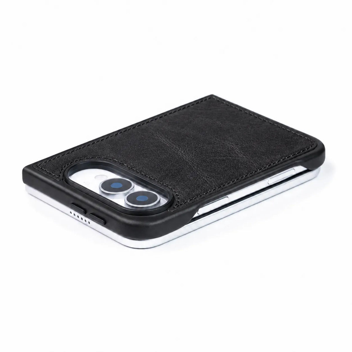 iPhone Duo Slim Snap-On Leather Case – MagSafe & TPE Bumper by Hardiston - premium iPhone Duo