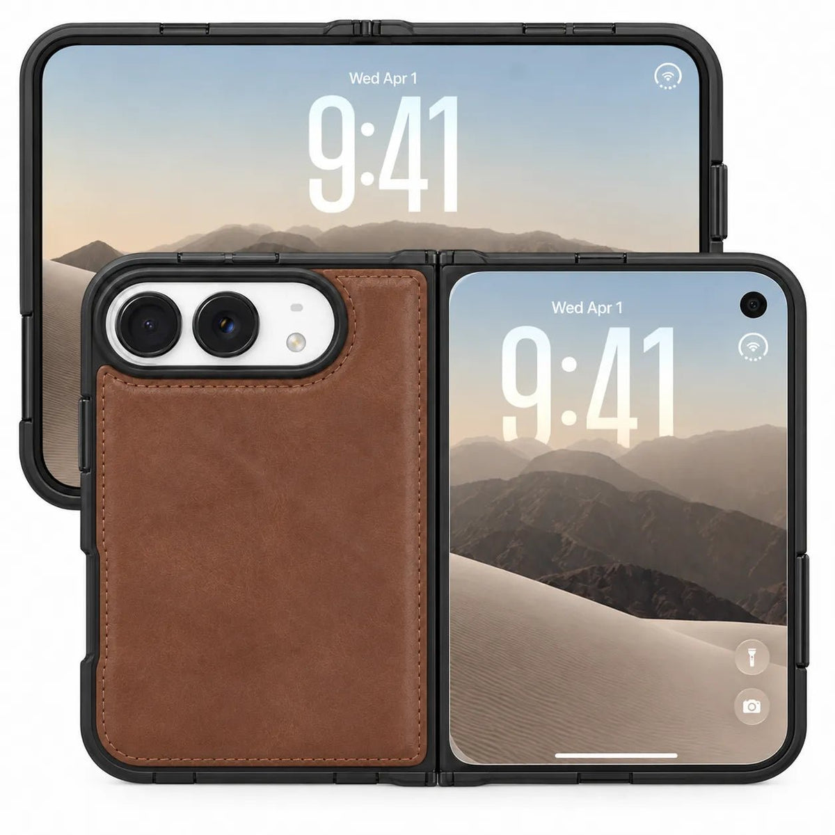 iPhone Duo Slim Snap-On Leather Case – MagSafe & TPE Bumper by Hardiston - premium iPhone Duo