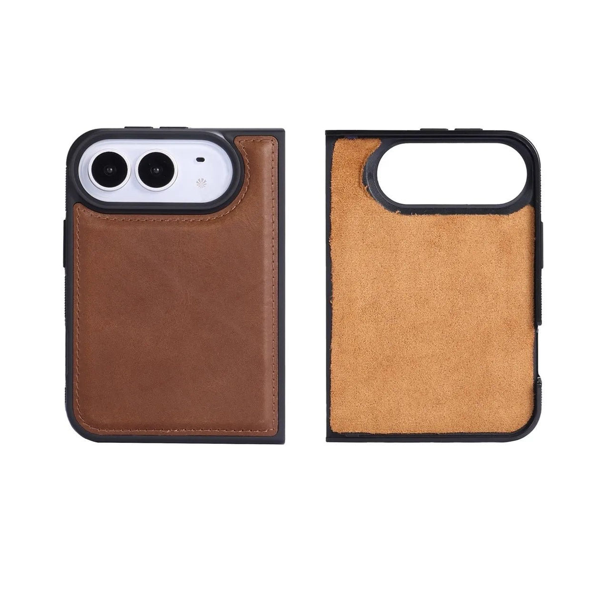 iPhone Duo Slim Snap-On Leather Case – MagSafe & TPE Bumper by Hardiston - premium iPhone Duo