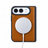 iPhone Duo Slim Snap-On Leather Case – MagSafe & TPE Bumper by Hardiston - premium iPhone Duo