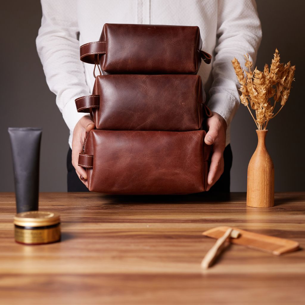 Leather Dopp Kit by Hardiston - premium Dopp Kits