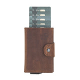 Premium RFID Blocking Leather Card Holder with Pop - Up Feature by Hardiston - premium Card Holders