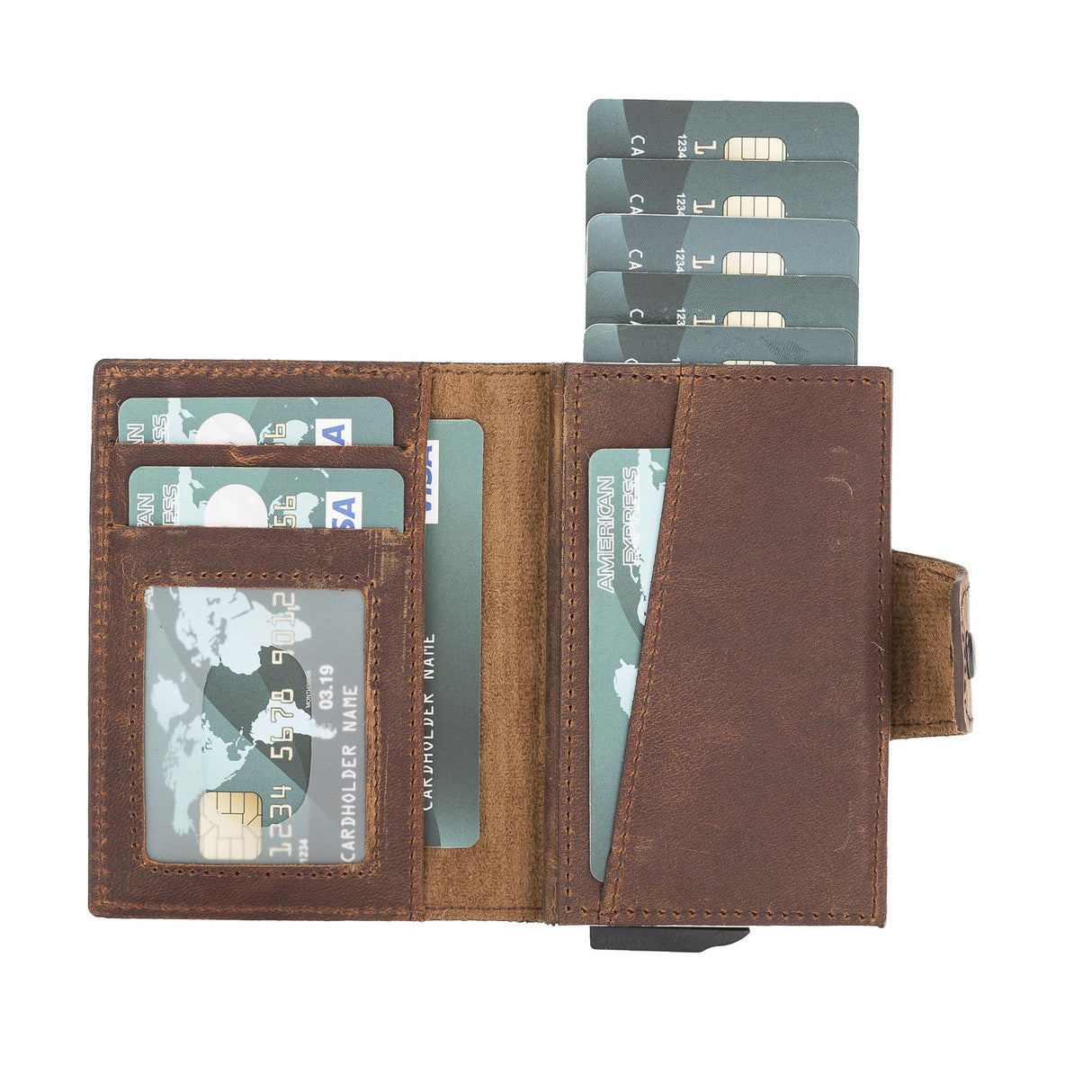 Premium RFID Blocking Leather Card Holder with Pop - Up Feature by Hardiston - premium mws_apo_generated
