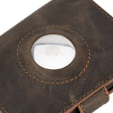 Premium RFID Blocking Leather Pop - Up AirTag Card Holder and Wallet by Hardiston - premium Card Holders
