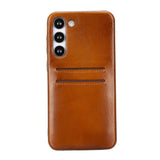 Samsung Galaxy S22 Snap - on Full Cover Leather Case with Credit Card Slots by Hardiston - premium Samsung S - 22 Cases