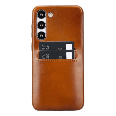 Samsung Galaxy S23 Plus Snap - on Full Cover Leather Case with Credit Card Slots by Hardiston - premium mws_apo_generated
