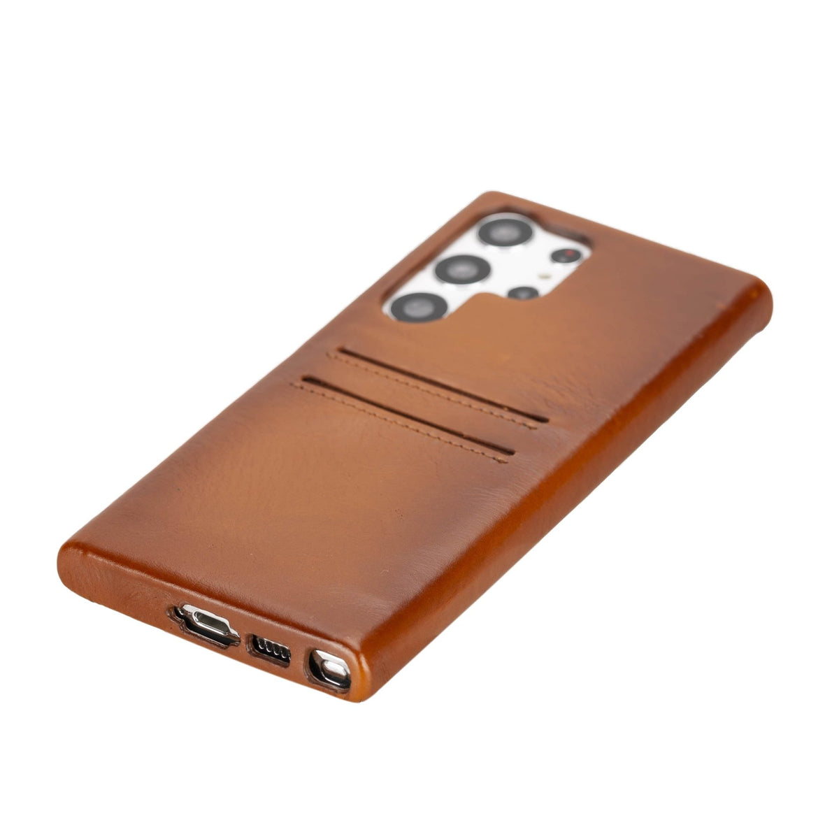 Samsung Galaxy S23 Ultra Snap - on Full Cover Leather Case with Credit Card Slots by Hardiston - premium Samsung S - 23 Cases