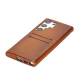 Samsung Galaxy S23 Ultra Snap - on Full Cover Leather Case with Credit Card Slots by Hardiston - premium Samsung S - 23 Cases