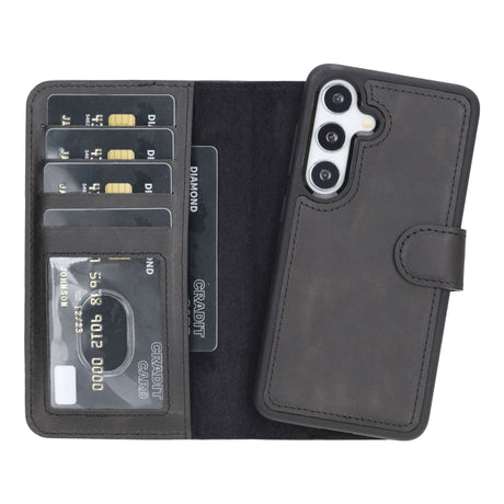 Samsung Galaxy S24 Magnetic Detachable Leather Wallet Case by Hardiston - premium mws_apo_generated